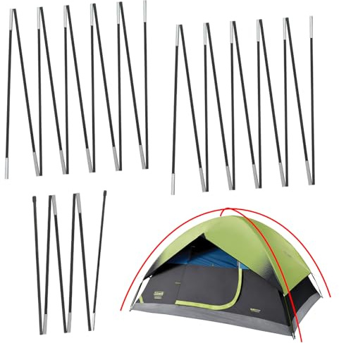 Vekclit Upgrade 3 PCS Tent Poles Replacement for Coleman 4 Person DarkRoom Camping Tent