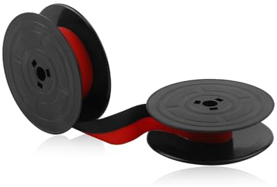 FUGLUS Farbband für Schreibmaschine Doppelpack, Schreibmaschinenband Schwarz Rot mit Olivetti GR4, Für Klare und Präzise Druckergebnisse, für Kreative und Professionelle Anwendungen
