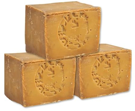 Jabón de Alepo 200g x pack 3 (600g - 4%) | Natural, Artesanal y Vegano | Cuidado Suave para Piel Sensible