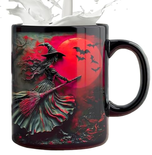 Nbbwwu Hexen Teetasse | 325ml Teebecher - Keramik Frühstücks Milchbecher für Entspannungsmomente Persönliche Kollektion Morgenroutine Zuhause Wochenende Freizeit