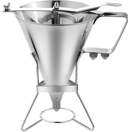 Batter Funnel - 1800ml, Stainless Steel Dispenser, Pouring Tool | Baking Pastry Pancake Cupcake Chocolate Funnel, Kitchen Cooking Accessory Restaurant Commercial Dining