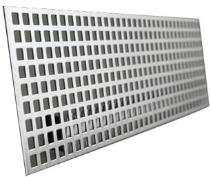 2mm Aluminium Lochblech Qg 10-15, Fenstergitter Alu-Lochblech Zuschnitte eins. Folie 500x1500