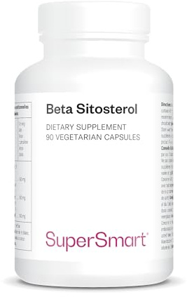 Beta Sitosterol - Bienestar de la Próstata - Tracto Urinario - SuperSmart | Suplemento Antiinflamatorio - Reduce la Necesidad de Orinar Frecuentemente - No OGM - Cápsulas Sin Gluten y Vegan