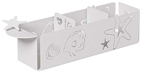ARTI E MESTIERI Scatola Contenitore Porta bustine The' Modello Nettuno cm.28x6 (Bianco)