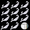 kuou 50 PCS Curtain Hooks, White Plastic Curtain Track Hooks Gliders Rail Sliding for Track Window Shower