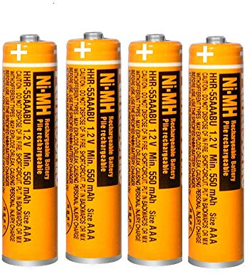 EOCIK 4 Pack NI-MH Rechargeable AAA Batteries 1.2V 550mAh HHR-55AAABU AAA Battery for Panasonic Cordless Phones