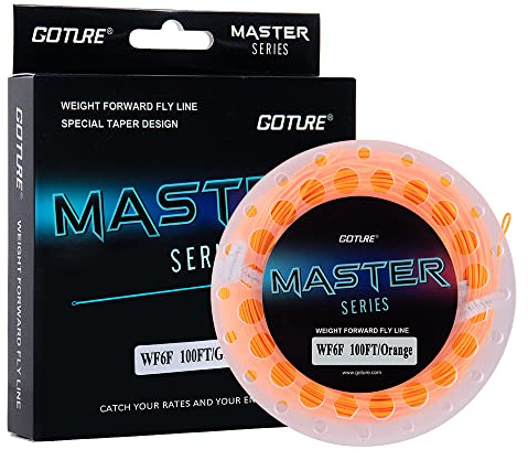 Goture Filo per mosche galleggiante in avanti//doppio saldato micro loops//filo per mosche d'acqua dolce WF2 3 4 5 6 7 8 9 10 WT 90 100FT