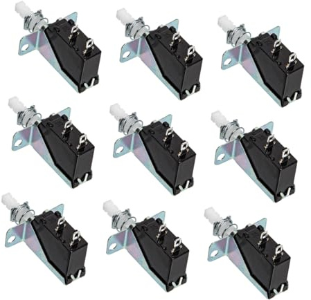 TEHAUX 20pcs Self-locking Switch Straight Key for Range Hood Power Two-legged Design for Kitchen Hood and Range Vent Applications