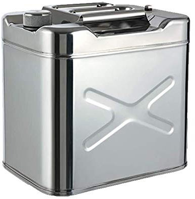 Bidón de gasolina de Metálico Recipientes gasoli Tanque de gasolina de 20L, 25L, 30L, lata de gasolina de acero inoxidable 304, tanque de almacenamiento de combustible portátil, con manguera, for moto