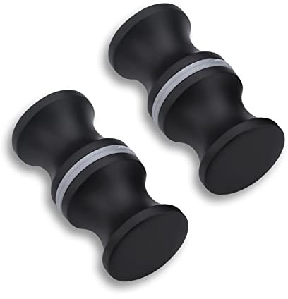 rotonda vetro nero Rotonda Vetro Nero 2 Pezzi Maniglie Porte Doccia,Maniglione per Porta in Vetro Bagni,Maniglie Porte Doccia in Acciaio Inossidabile per Casa,Ufficio,Cucina, Bagno,Hotel(Nero)