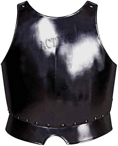 ACTIVE INDUSTRIES Mittelalterliche Rüstung geschwärzt Lucas Brustpanzer Schutz Silber Stahl Designer Ritter Ritter Rüstung Jacke LARP Kostüm, Silber, XL-LAURGE