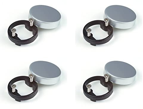 cyclingcolors 4x Scharniertopf Abdeckkappe Topf 30mm silber chrom Topfscharniere scharniere
