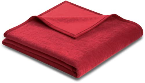 biederlack Wohndecke Cotton Sense Baumwolle rot Größe 150x200 cm