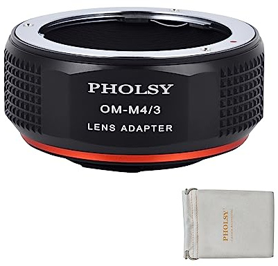 PHOLSY Objektivadapter für Olympus OM Objektiv und MFT M4/3 Kamera | Manueller Bajonettadapter Kompatibel mit Olympus OM auf M4/3, Olympus OM auf MFT, OM auf Micro Four Thirds