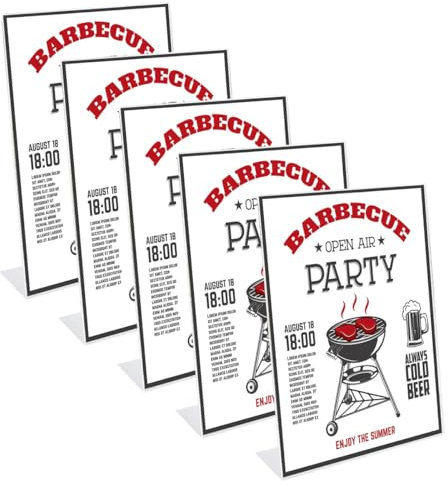 BUYGOO Tischaufsteller A4, 5 Stück Acryl Aufsteller A4 , L-Ständer Aufsteller, Transparent Din A4 Aufsteller Schräg , Ständer A4 für Restaurants, Hotels, Konferenz, Cafés, Werbeaktionen, Ausstellungen