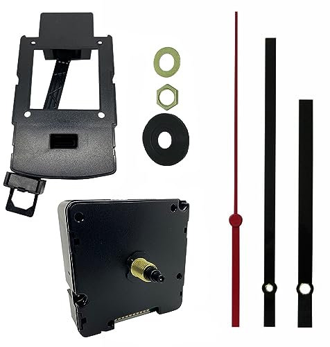 New Replacement Pendulum Drive HD-1688 Sheng Bang Radio Controlled UK MSF Automatic Atomic Ticking Quartz Clock Mechanisms Battery Powered For Wall Clocks (1, 130mm Black Metal)