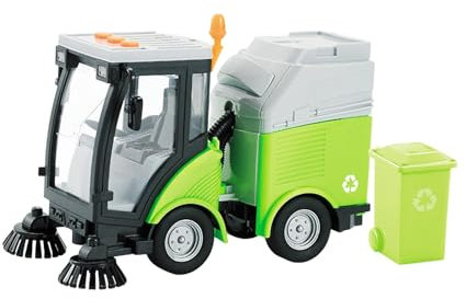 Fonowx Camion Spazzatore Stradale 1/16, Giocattolo di Simulazione per Bambini, Regalo di Compleanno
