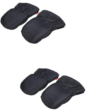 ibasenice 2stücke Handwärmer Für Kinderwagen Winddicht Und Warm Dicke Fleece-handschuhe Für Eltern Passend Für Kinderwagenmodelle Handmuff Für Wintertage Schwarz