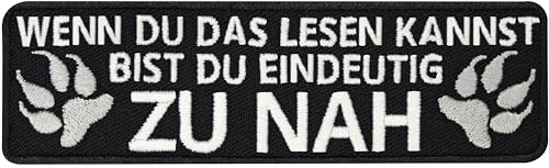 Service Dog Patches Hunde Patches lustige Klett Patch Hunde Assistenzhunde Aufnäher Hunde Patch Hunde (Wenn du das lesen kannst, bist du zu nah - Klettpatch)