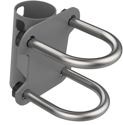 Antenna Mast Clamp, Heavy Duty Antenna Pole Mounting Hardware with U Bolts, Stainless Steel 30mm-50mm Adjustable Antenna Pole Holder for TV, CB, Ham, Outside, Home, Weather Station