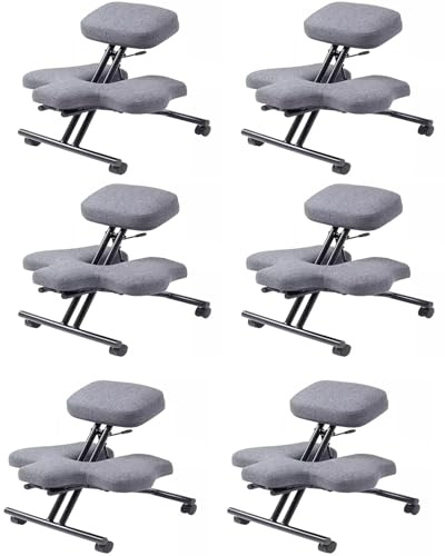 kniestuhl ergonomisch Kniender Schreibtischstuhl, höhenverstellbar mit Rädern, ergonomischer Haltungsstuhl für Büro-, Heim- und Yoga-Enthusiasten, Meditationsfanatiker, Kreuzstuhl ohne Rückenlehne, gr