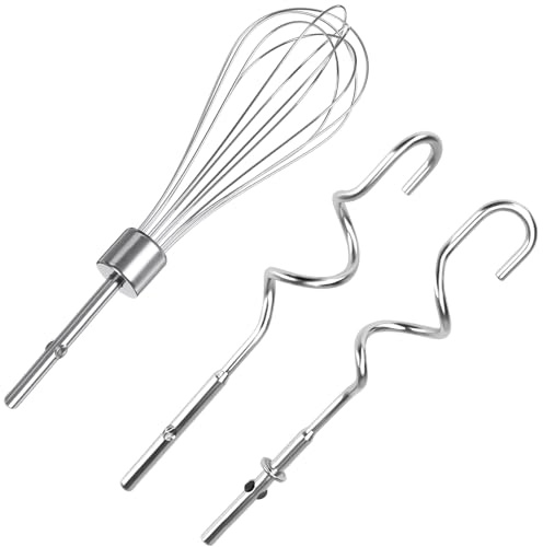 Handmixer, Schlägel, Mixer für KitchenAid & Mixer, Knethaken | Handmixer-Schneebesen-Aufsatz, KHMPW, Edelstahl, Schneebesen, Aufsatz für Küchenhandmixer, Zubehör, 3 Stück