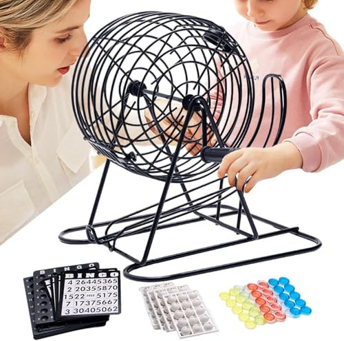 Bingo-Maschinenkäfig | Deluxe Lotterieball-Automatenspiel | Entertainment-Tool aus geschweißtem Draht für Veranstaltungen, Feiern und andere Aktivitäten