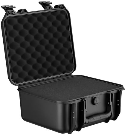 Wiltec Universalkoffer 36,2 x 31 x 17,5 cm, wasserdichter Transportkoffer, Schutzkoffer aus PP, Koffer mit Würfelschaumstoff individuell anpassbar