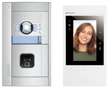 BTICINO, Flex'ONE 905286 Kit Classe 300EOS avec Netatmo & Sfera Allmetal avec empreinte digitale ekey, intérieur vidéo Wi-Fi intelligent avec Alexa intégré, caméra couleur optimisée, Home + Security,