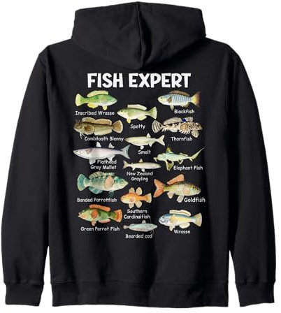 Fish Expert Graphic Herren Kleinkind Jungen Angelbekleidung Kinder Kapuzenjacke