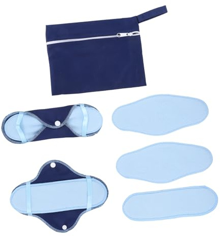 WRITWAA Waschbare Damenbinde 8 Stück Wiederverwendbare Menstruationsbinden aus Atmungsaktivem Material Auslaufsichere Stilleinlage mit Hoher Saugfähigkeit für Damenhygiene