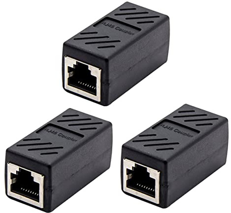 SHINEOFI 3stücke Ethernet Extender Adapter Netzwerkstecker für Cate Kabel Anschlussbuchse für Verlängerung und Verbindung von Ethernet-kabeln