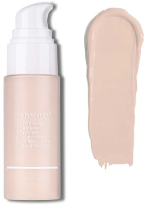 Fondotinta Flawless, fondotinta opaca, fondotinta liquido per trucco impermeabile a lunga durata, watery e smooth(02 nature, 30 ml)