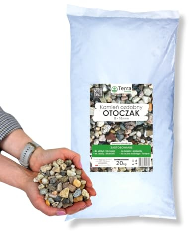 Feniks Zierkies 20 kg (8-16) - Bunt | Natürlich gerundeter Flusskies | Witterungsbeständig | Gartenkieselstein