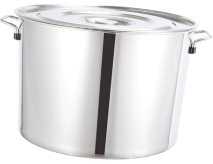 CHICAMPERA Seau à Soupe Acier Inoxydable avec Couvercle Marmite Multifonction Épaisse pour Soupe Porridge et Riz Pot de Cuisson et Facile à Nettoyer