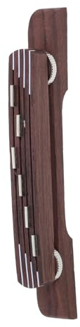Archtop Gitarrenbrücke für 6-saitige Gitarre Höhenverstellbar | Zubehör, Flacher Boden, Zwei Einstellknöpfe, Polierte Oberfläche, für Mandoline und 6-saiter