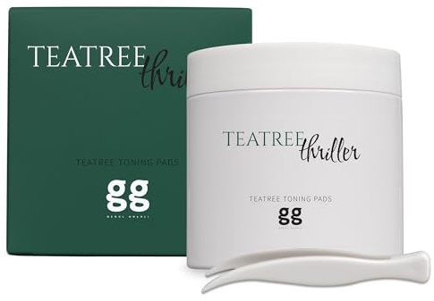 Tea Tree Oil Toner Pads | 100 Purifying & Oil-Control Exfoliator | Reduces Blemishes, Clears Pores & Refreshes Oily Skin | Anti-Acne Daily Use, Alcohol-Free & Vegan