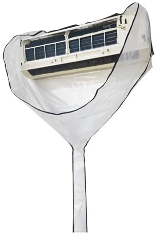 Kit De Limpieza De Aire Acondicionado Doméstico Grande Con Tubo De Drenaje, Cepillo Limpiador De Verano, Bolsa Colgante For Lavar El Aire Acondicionado Con Agua(White cover)