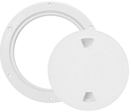 Copertura per boccaporto di ispezione del ponte della barca in ABS, piastra rotonda antiscivolo e anticorrosiva, piastra di ponte svitabile con guarnizione in gomma nitrilica tipo (6 pollici (ID 153