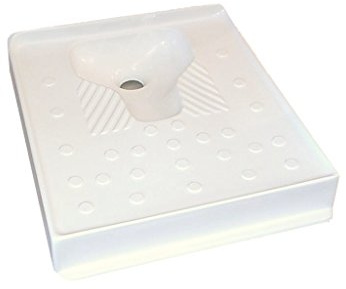 Placa turca, inodoro. Muy higiénico. Fabricado en poliéster reforzado con fibra de vidrio.