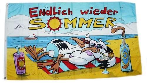 Fahne/Flagge Endlich wieder Sommer 90 x 150 cm