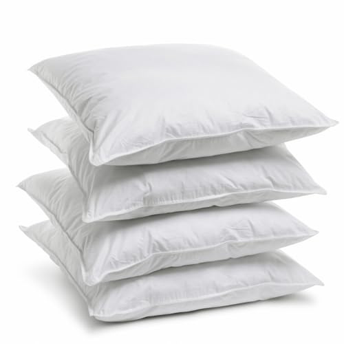 Bleu Calin Home Collection - Lot de 4 Oreillers Anti-Acariens 60x60cm, Gamme Hygiène Parfaite, Fabriqués en France