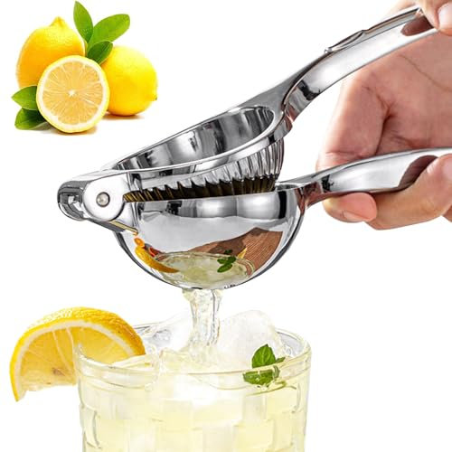 MINGZE Exprimidor Manual de Limón, Exprimidor Manual de Acero Inoxidable, exprimidor de limón premium de acero inoxidable, lemon squeezer, citrus press