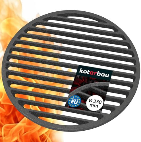 KOTARBAU® Grille de Cheminée en Fonte Ø 33 cm grille en fonte pour insert poele a bois cheminee grille fonte cheminée