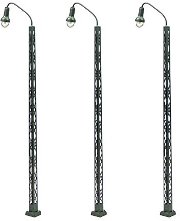 Evemodel 3 STK.Gittermastleuchte Spur H0 1:87 Modell Bahnbetriebswerk Leuchte LQS38-3-EU