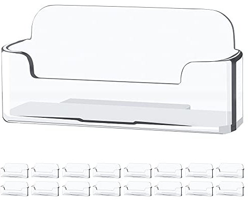 ZIPCCI Visitenkartenhalter für den Schreibtisch, transparent, für 30–50 Visitenkarten, Kunststoff, Visitenkartenhalter, Acryl, 16 Stück