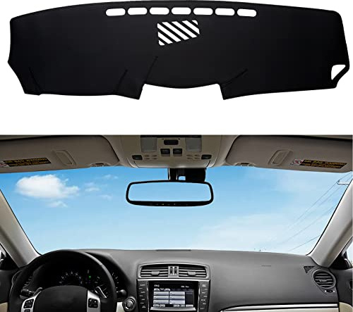 BERKSYDE Dashboard Dash Mat Cover Leather Dashboard Pad Compatible for 2006-2013 Lexus F IS250 IS300 IS350