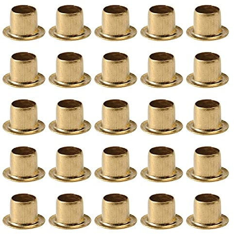 200Pcs Hollow Rivet 0.24 x 0.24(Length x Outer Diameter) Through Hole Copper Hollow Rivets Grommets Double-Sided Circuit Board PCB,Aicosineg