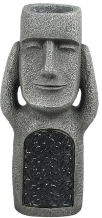 TOMYEUS Decoraciones De Césped Jardín Al Aire Libre Estatua de jardín Estatua de la Isla de Pascua Escultura de Resina de jardín Creativo Jardín Decorativo al Aire Libre Grandes Estatuas De Jardín