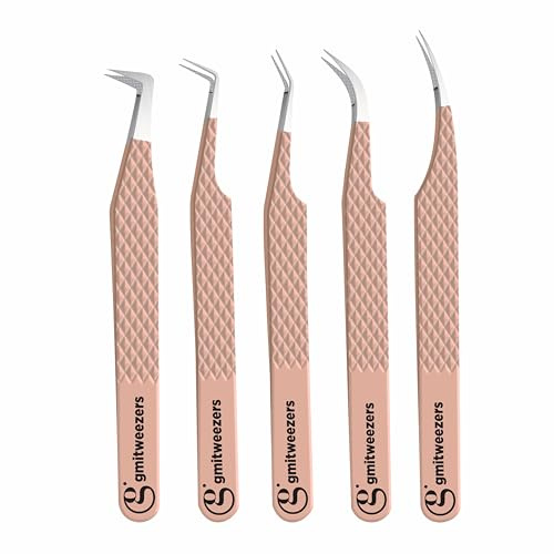 Pince à épiler professionnelle à pointe en fibre pour extensions de cils